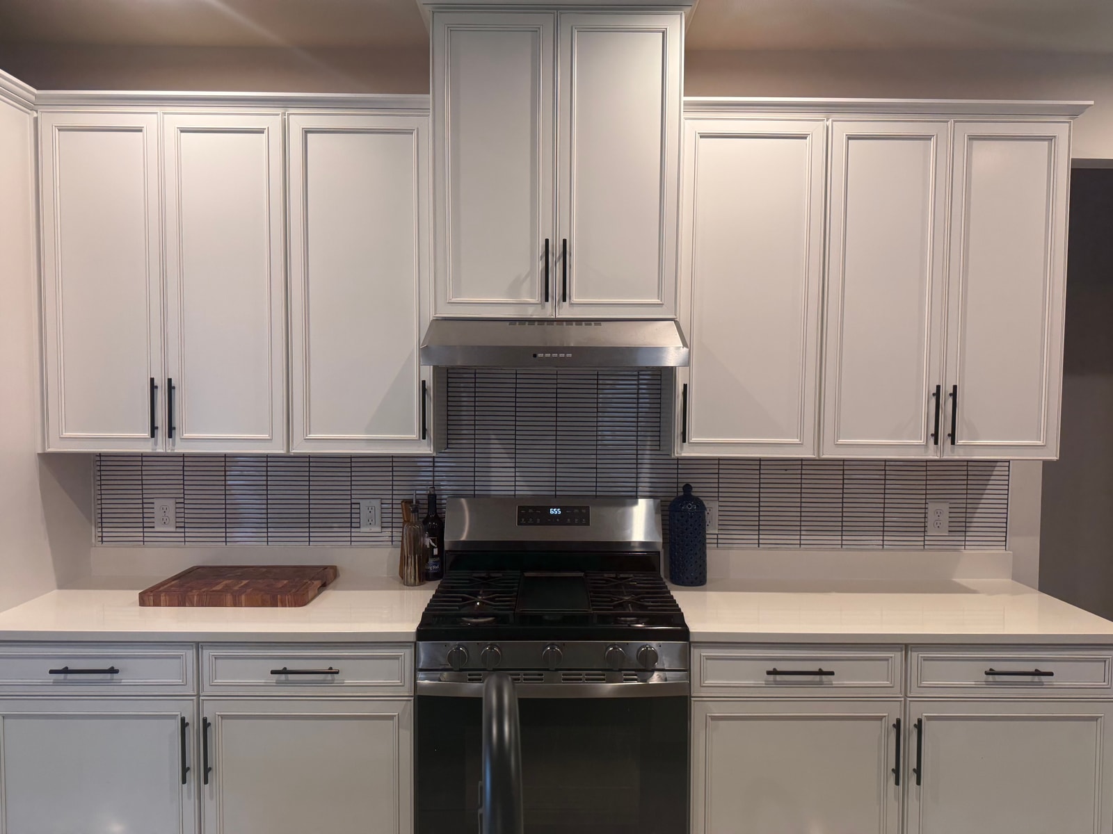 Custom tile kitchen backsplash, a Renewed Construction kitchen tile project